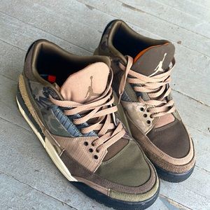 Jordan three retro camo patchwork
